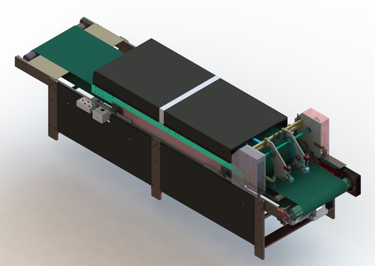 Press section of cardboard folding gluing machine