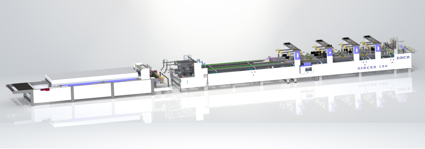 Dinçer 150 Karton kutu katlama yapıştırma makinesi